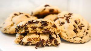 A Close-Up Shot of Chocolate Chip Cookies
